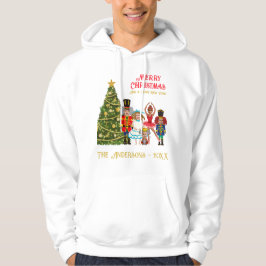Nutcracker-Familie von fünf lustigen frohen Weihna Hoodie