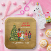 Nutcracker-Familie von fünf lustigen frohen Weihna Pappteller (Party)