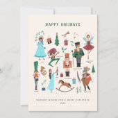 Nutcracker Family Photo Christmas Feiertagskarte (Vorderseite)