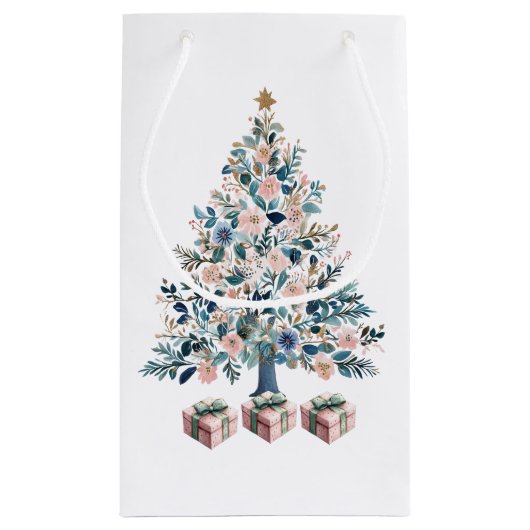 Nutcracker farbenfrohe Bäume Baby 1. Weihnachten Kleine Geschenktüte (Rückseite)