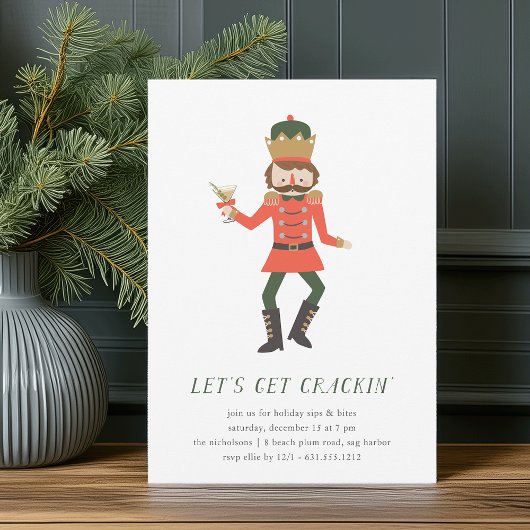 Nutcracker-Feiertags-Cocktailparty Einladung