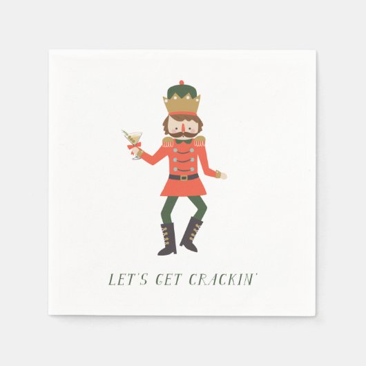 Nutcracker-Feiertagscocktailparty Serviette (Vorderseite)