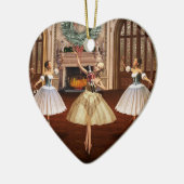 Nutcracker - Feliz Navidad Spanish Heart Ornament (Links)