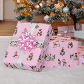 Nutcracker Festivals Pink Weihnachtsfeiertag Geschenkpapier