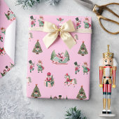 Nutcracker Festivals Pink Weihnachtsfeiertag Geschenkpapier