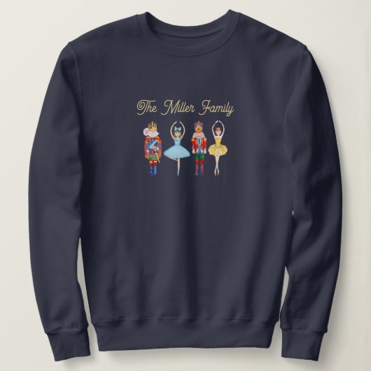 Nutcracker Festive Custom Family Sweatshirt (Design vorne)