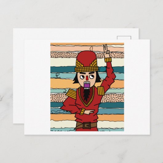 Nutcracker Figures Walnuss Postkarte (Vorne/Hinten)