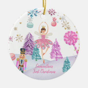 Nutcracker First Christmas Keramik Ornament