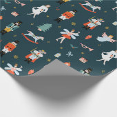 Nutcracker Folk Art Christmas Geschenkpapier (Ecke)