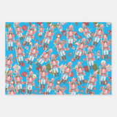 Nutcracker Foto Face Funny Christmas Geschenkpapier Set (Vorderseite 3)