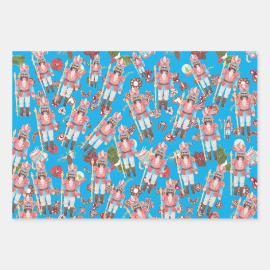 Nutcracker Foto Face Funny Christmas Geschenkpapier Set (Vorderseite 3)