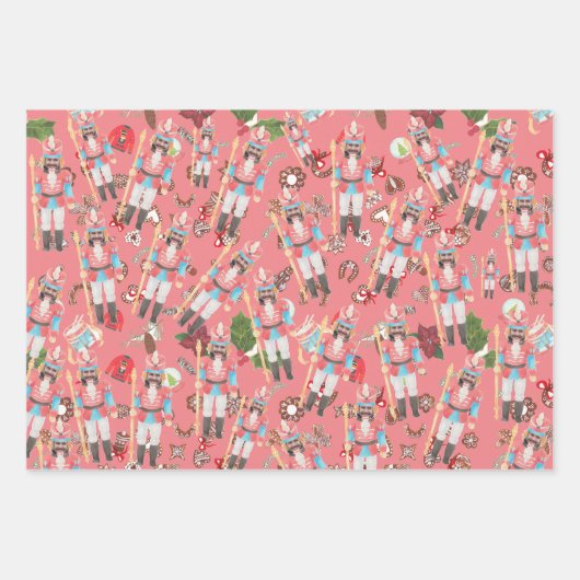 Nutcracker Foto Face Funny Christmas Geschenkpapier Set (Vorderseite 2)