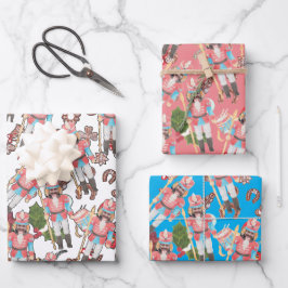 Nutcracker Foto Face Funny Christmas Geschenkpapier Set