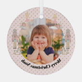 Nutcracker Foto Weihnachten Niedlich Ornament Aus Glas (Rückseite)