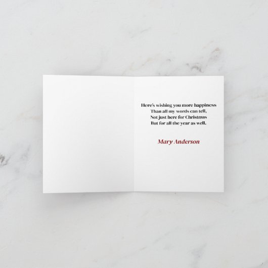 Nutcracker Foto Weihnachtskarte Karte (Innenseite)