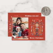Nutcracker Foto Weihnachtskarte Mitteilungskarte (Vorderseite/Rückseite Beispiel)