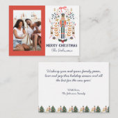Nutcracker Foto Weihnachtskarte Mitteilungskarte (Vorne/Hinten)