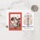 Nutcracker Foto Weihnachtskarte Mitteilungskarte (Vorderseite/Rückseite Beispiel)