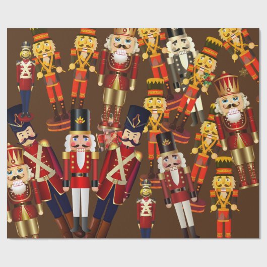 Nutcracker Frenzy Weihnachtswrapping Paper Geschenkpapier (Flach)