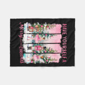 Nutcracker Friends Snow Globe Nk Coquette Bow Chri Fleecedecke (Vorderseite (Horizontal))