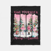 Nutcracker Friends Snow Globe Nk Coquette Bow Chri Fleecedecke (Vorderseite)