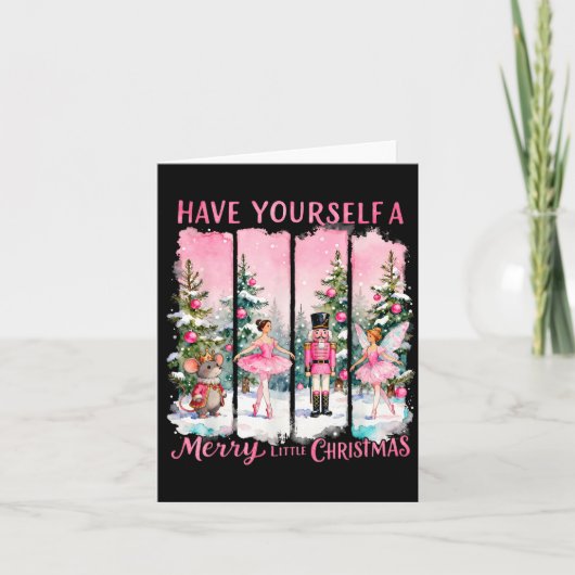 Nutcracker Friends Snow Globe Nk Coquette Bow Chri Karte (Vorderseite)