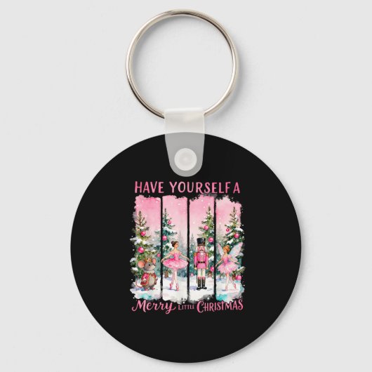 Nutcracker Friends Snow Globe Nk Coquette Bow Chri Schlüsselanhänger (Vorderseite)