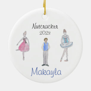 Nutcracker Fritz, Blume, Marzipan Keramik Ornament