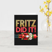 Nutcracker Fritz Did It Clara Funny Christmas Ball Karte (Gelbe Blume)