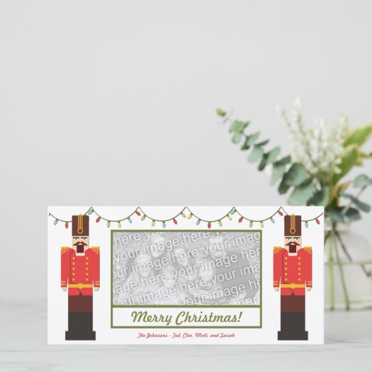 Nutcracker, Frohe Weihnachten, Vorlage für Fotokar (Stehend Vorderseite)