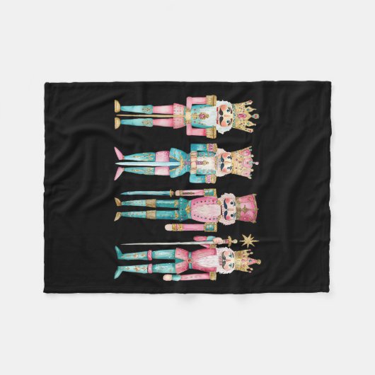 Nutcracker Frohe Weihnachten Weihnachten Familie P Fleecedecke (Vorderseite (Horizontal))