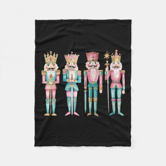 Nutcracker Frohe Weihnachten Weihnachten Familie P Fleecedecke (Vorderseite)