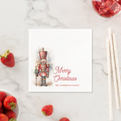Nutcracker Frohe Weihnachts Personalisierter Name Serviette (Beispiel)