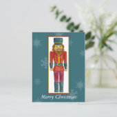 Nutcracker Frohe Weihnachtsfeiertage Soldier Vinta Feiertagspostkarte (Stehend Vorderseite)