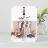 Nutcracker Frohe Weihnachtsfotokarte Feiertagskarte (Stehend Vorderseite)