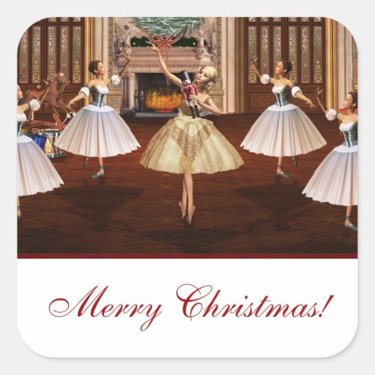 Nutcracker Frohe Weihnachtsgeschenke Stickers (Vorderseite)