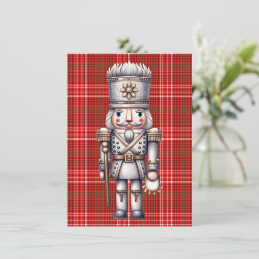 Nutcracker Frohe Weihnachtsgrüßkarte Feiertagskarte (Stehend Vorderseite)