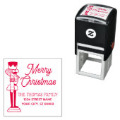 Nutcracker Frohe Weihnachtsname Rücksendeadresse # Permastempel (Beispiel)