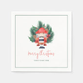 Nutcracker Frohe Weihnachtstypografie Serviette (Vorderseite)