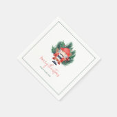 Nutcracker Frohe Weihnachtstypografie Serviette (Ecke)