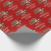 Nutcracker Frohe weiße Retro Typografie Geschenkpapier (Ecke)