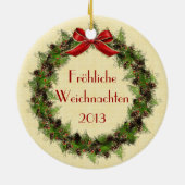 Nutcracker Fröhliche Weichnachten Keramik Ornament (Hinten)
