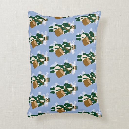 Nutcracker Frosted Blue Rectangular Cushion Dekokissen (Vorderseite(Vertikal))