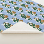 Nutcracker Frosted Blue Sherpa Blanket Sherpadecke (3/4)