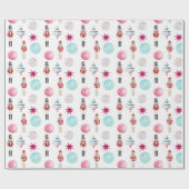 Nutcracker Fun Colorful Christmas Geschenkpapier (Flach)