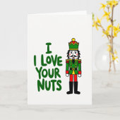 Nutcracker Funny I Love Your Nuts Card Karte (Gelbe Blume)