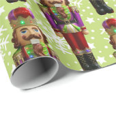 Nutcracker für weihnachtlich farbiges Wrapping Pap Geschenkpapier (Rolleneckpunkt)