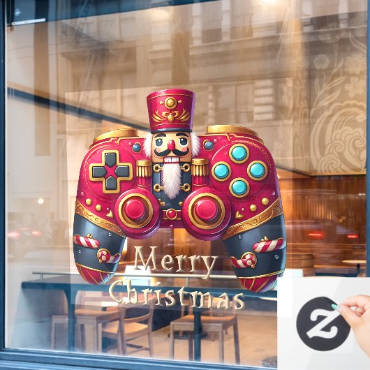Nutcracker-Game-Controller-Fensterheber Fensteraufkleber (Café-Fenster)