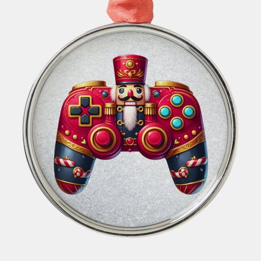 Nutcracker Game Controller Ornament Aus Metall (Vorne)