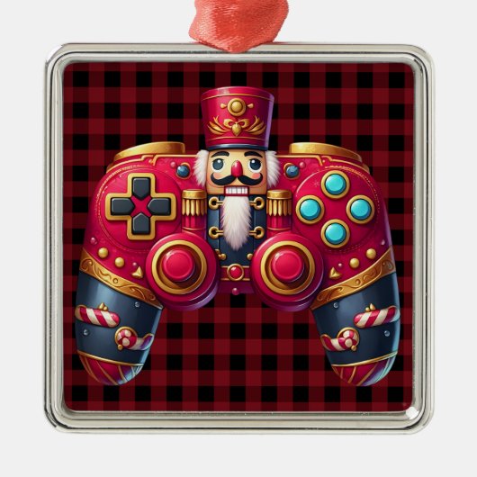 Nutcracker Game Controller Ornament Aus Metall (Vorne)